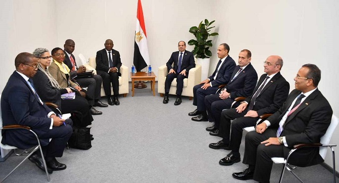خلال لقائه رامافوزا.. الرئيس السيسي يستعرض جهود مصر وجنوب أفريقيا تجاه دعم القضية الفلسطينية