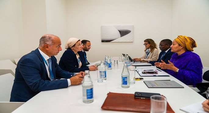 وزيرة البيئة تبحث مع نائب الأمين العام للأمم المتحدة الوصول لتوافق حول الهدف الجديد لتمويل المناخ