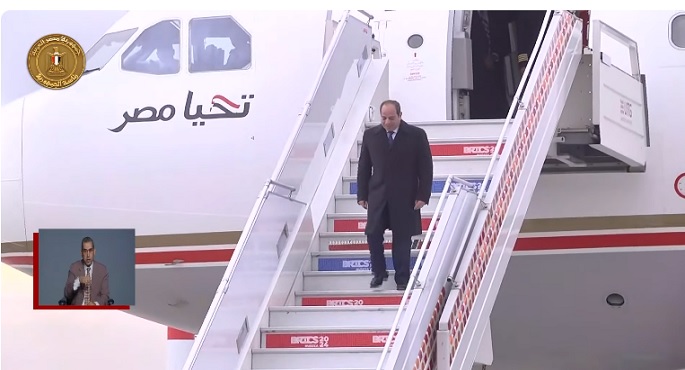 الرئيس السيسى يصل إلى مدينة قازان الروسية للمشاركة في قمة تجمع دول “بريكس”