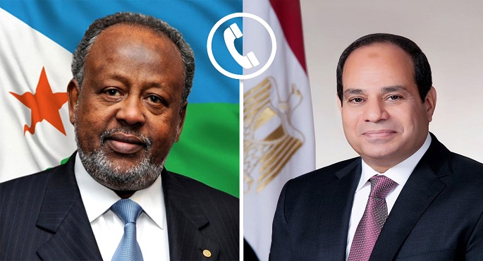 الرئيس السيسي يبحث هاتفيا مع نظيره الجيبوتي تطورات عدد من القضايا بالقارة الأفريقية