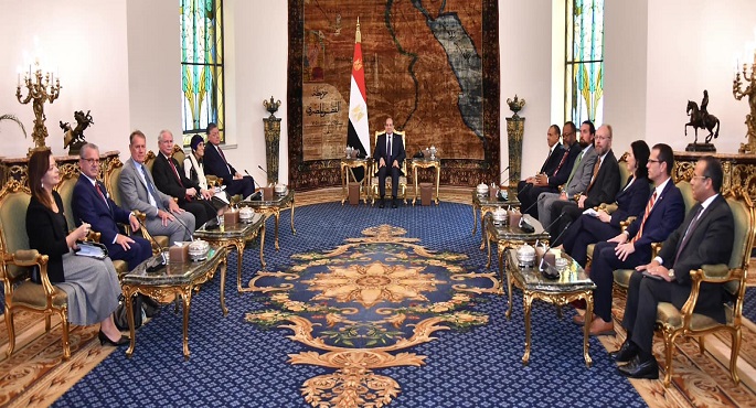 بالصور ..الرئيس السيسي يؤكد لوفد من مجلس النواب الأمريكي ضرورة وضع حد للحرب الدائرة في غزة ولبنان