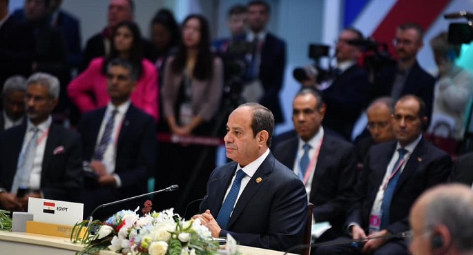 بالصور.. الرئيس السيسي يثمن جهود الرئاسة الروسية لتجمع بريكس خلال العام الجاري