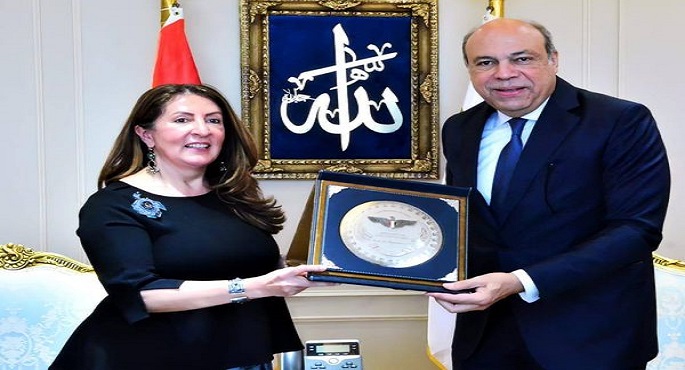 بالصور.. وزير الطيران المدني يستقبل سفيرة الولايات المتحدة الأمريكية لبحث أطر التعاون الثنائي بين البلدين