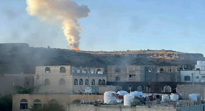 قصف أمريكي بريطاني جديد يطال مواقع الحوثيين في صنعاء وعمران باليمن