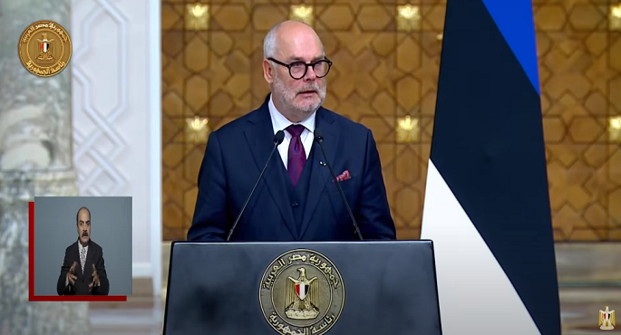 بالفيديو .. رئيس إستونيا : مهتمون بالتعاون مع مصر في العديد من المجالات خاصة ملف الطاقة
