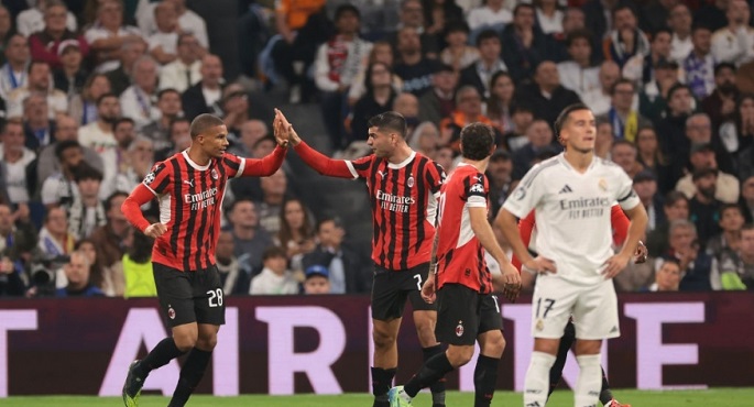 ميلان يلقن ريال مدريد درسًا قاسيًا ويهزمه 3 / 1 في البرنابيو