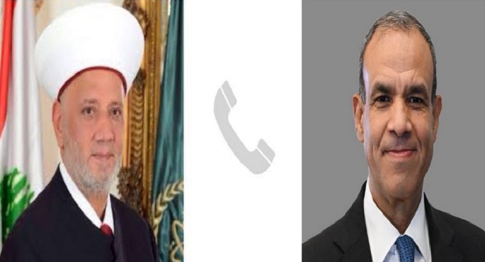 وزير الخارجية يتناول مع مفتي لبنان الموضوعات المتصلة بعلاقة دار الإفتاء التاريخية بمصر والأزهر الشريف
