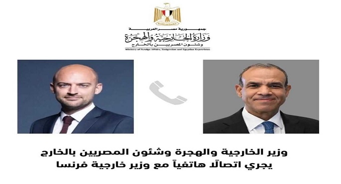وزير الخارجية يناقش مع نظيره الفرنسي هاتفيًا التطورات في لبنان وقطاع غزة