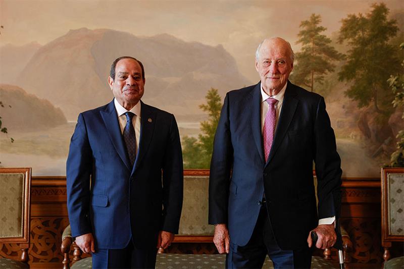 الرئيس السيسي يوجه الدعوة لملك النرويج لزيارة مصر للمشاركة في حفل افتتاح المتحف المصري الكبير