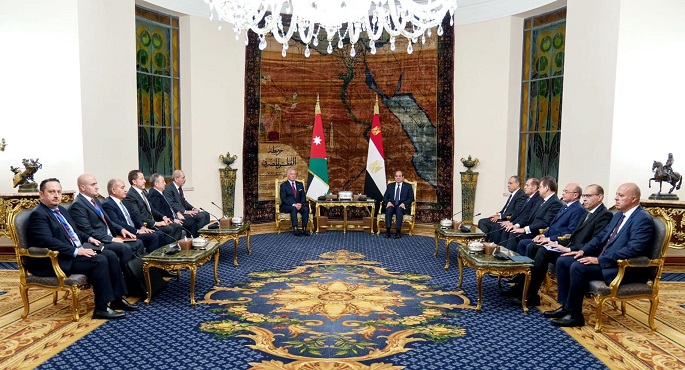 بالصور .. الرئيس السيسي وملك الأردن يشدّدان على أهمية دعم الدولة السورية