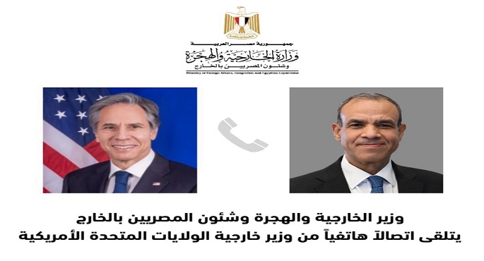 وزير الخارجية يؤكد هاتفيًا لبلينكن موقف مصر الثابت والداعم لسوريا وسيادتها