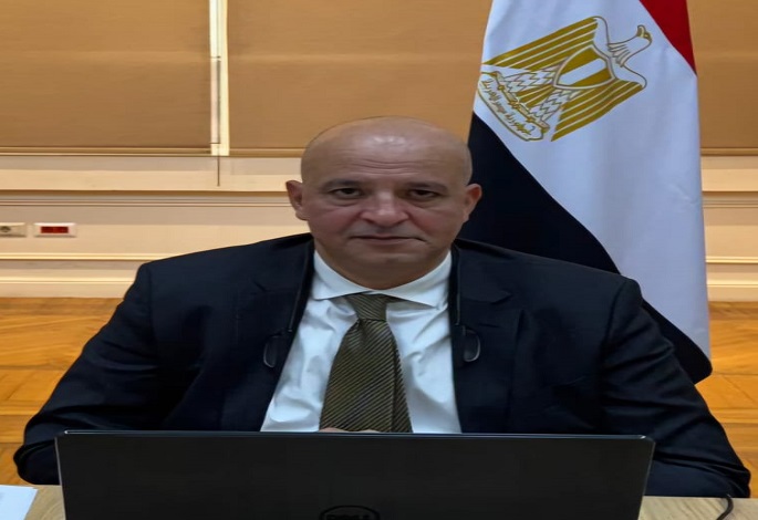 السفير أشرف سويلم يلقي كلمة مصر في الاجتماع الوزاري لمجلس السلم والأمن الإفريقي حول الصومال