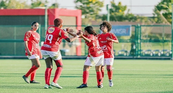 الاهلى يفوز على البنك الأهلي 2-0 بدوري الكرة النسائية