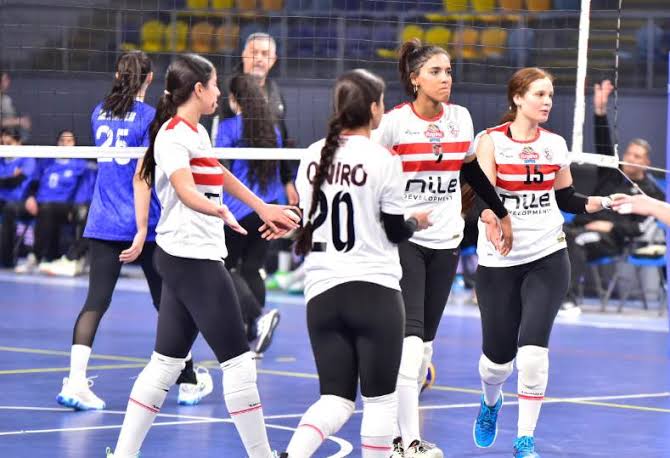 سيدات طائرة الزمالك أمام ميلانو الإيطالى ببطولة العالم