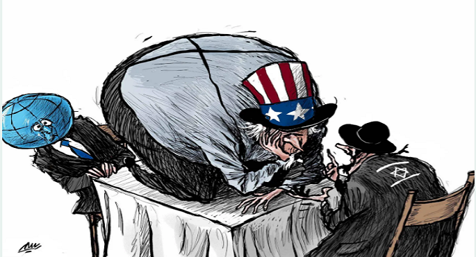 الولايات المتحدة المستمع الوحيد لأكاذيب الاحتلال
