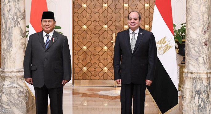 بيان مشترك عن الرئيس السيسي ونظيره الإندونيسي خلال الزيارة الرسمية لرئيس إندونيسيا إلى القاهرة