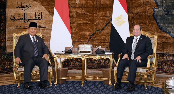 بالصور.. الرئيس السيسي يبحث مع نظيره الإندونيسي تطورات الأوضاع في قطاع غزة وسوريا ولبنان
