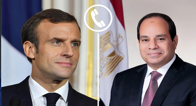 الرئيس السيسي وماكرون يؤكدان أهمية الحفاظ على سيادة ووحدة سوريا ودعم الجيش اللبناني