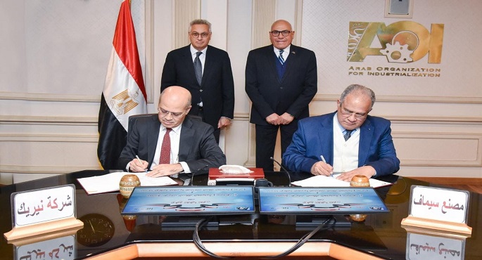 بالصور.. شراكة بين الهيئة العربية للتصنيع والشركة الوطنية لصناعات السكك الحديدية “نيريك”