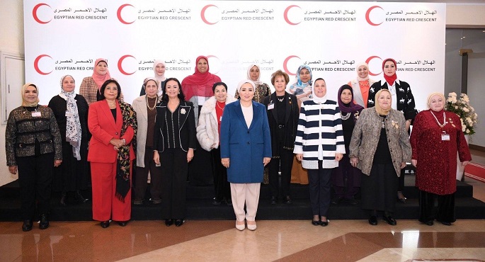 الهلال الأحمر : إشادة قرينة الرئيس بجهودنا وسام على صدر كل المتطوعين