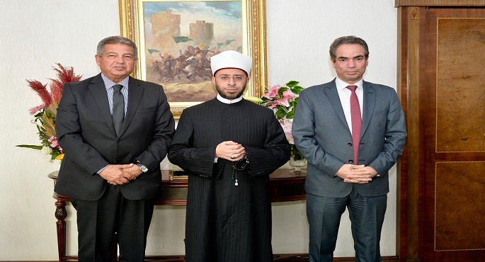 بالصور.. رئيس الأعلى للإعلام يستقبل وزير الأوقاف بحضور رئيس الوطنية للإعلام