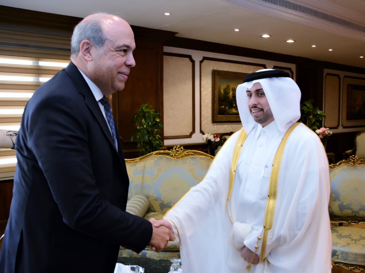 وزير الطيران المدنى يلتقى وزير النقل و المواصلات القطرى لبحث آليات تعزيز التعاون الثنائى