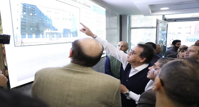 بالصور .. وزير الصحة يتفقد مشروع إنشاء مستشفى طنطا العام ومشروع مركز أورام طنطا