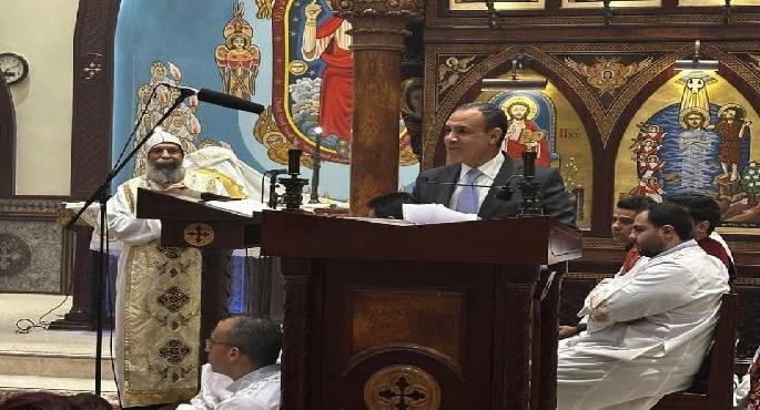 وزير الخارجية يشارك في قداس عيد الميلاد بالكنيسة الأرثوذكسية المصرية في عُمان