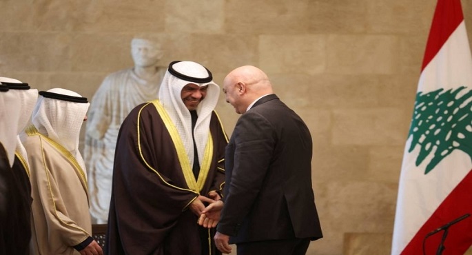 الرئيس اللبنانى يستقبل وزير الخارجية الكويتى فى بيروت