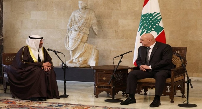 الرئيس اللبنانى خلال لقائه وزير الخارجية الكويتى: سنتواصل مع دول الخليج بعد تشكيل الحكومة