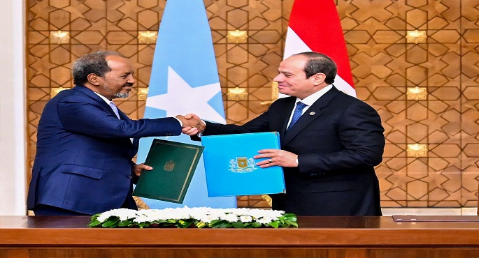 بالصور.. إعلان سياسى مشترك لترفيع العلاقات بين مصر والصومال إلى مستوى الشراكة الاستراتيجية