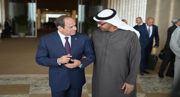 بالصور.. الرئيس السيسى ونظيره الإماراتى يبحثان الأوضاع الإقليمية وسبل استعادة الأمن والاستقرار فى المنطقة