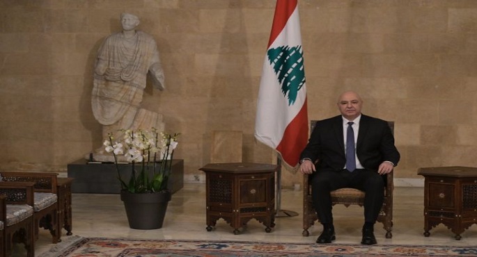 رئيس لبنان المنتخب يتسلم صلاحياته الدستورية في قصر بعبدا