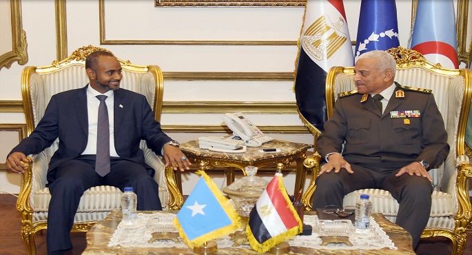 بالفيديو والصور.. وزير الدفاع يبحث مع وزير الصومالي آخر التطورات على الساحتين الإقليمية والدولية