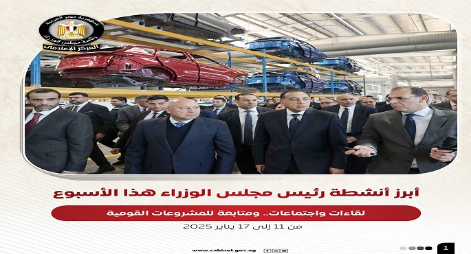 بالإنفوجراف.. أبرز أنشطة رئيس مجلس الوزراء هذا الأسبوع