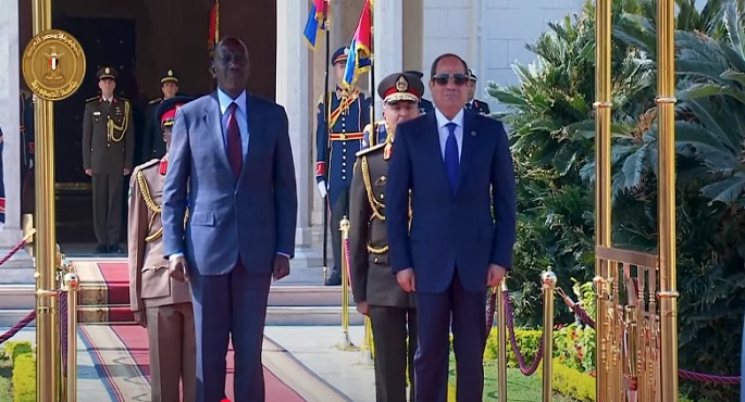 الرئيس السيسى يستقبل نظيره الكينى ويليام روتو بقصر الاتحادية