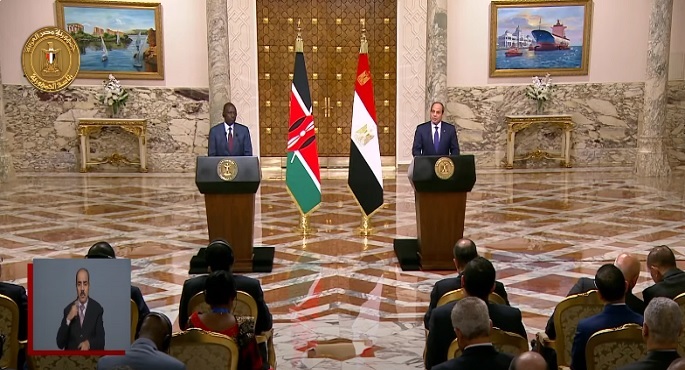 الرئيس الكينى يشيد بجهود الرئيس السيسى وقيادته الحكيمة للوضع في غزة وتعزيز استقرار المنطقة