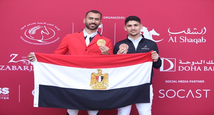 بالصور.. وزير الرياضة يُشيد بتألق فرسان مصر فى المسابقة الأولى من بطولة قطر الدولية للفروسية