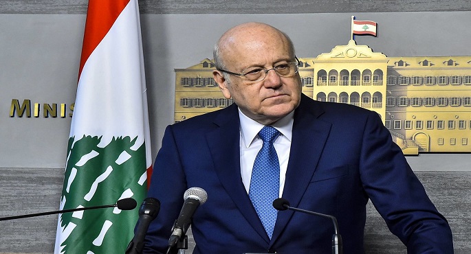 ميقاتى: الرئيس الفرنسى وعد بمواصلة الدعم للبنان والعمل مع الحكومة الجديدة