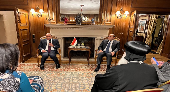 بالصور.. وزير الخارجية يلتقى ممثلى الجالية المصرية فى بلجيكا ولوكسمبورج