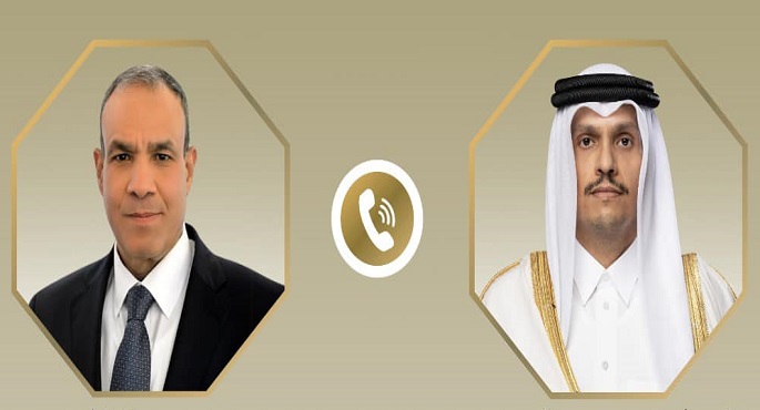 وزير الخارجية يبحث مع نظيره القطرى تطورات الأوضاع فى غزة والمستجدات بالمشهد السورى