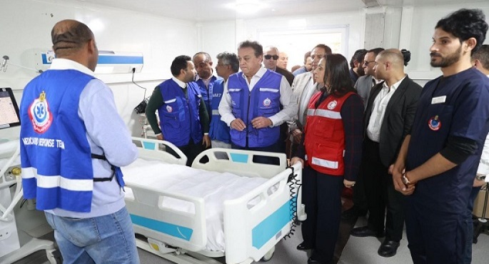 بالصور.. وزير الصحة يتفقد مستشفى الشيخ زويد المركزى بمحافظة شمال سيناء
