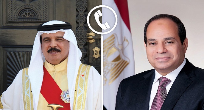 خلال اتصال مع ملك البحرين.. الرئيس السيسى يؤكد ضرورة توحيد موقف عربى لدعم تحقيق السلام الدائم والاستقرار فى الشرق الأوسط