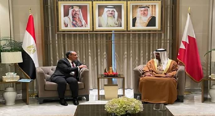 وزير الخارجية يشيد بالمنحنى التصاعدى الذى تشهده العلاقات المصرية – البحرينية