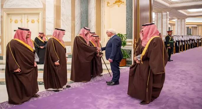 ولى العهد السعودى والرئيس الألمانى يعقدان جلسة مباحثات رسمية