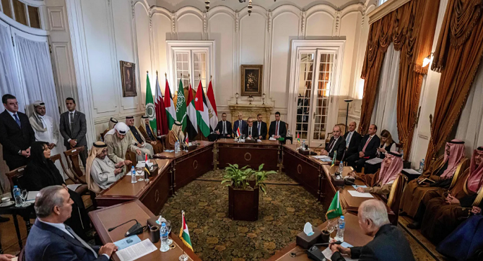 الشرق الأوسط: اجتماع القاهرة .. تمسك بـ«الدولتين» ورفض لـ«التهجير»