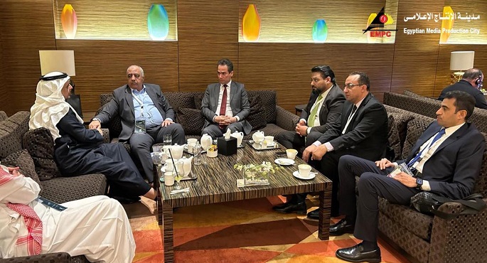 بالصور.. اجتماع ثلاثى لبحث سبل التعاون بين مدينة الإنتاج الإعلامى والهيئة الوطنية للإعلام وعرب سات