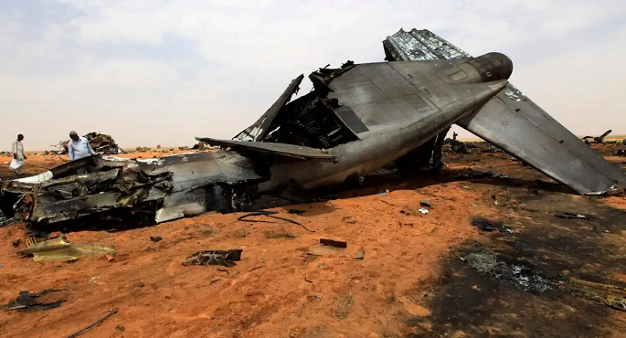 46 قتيلا في تحطم طائرة عسكرية سودانية فى أم درمان