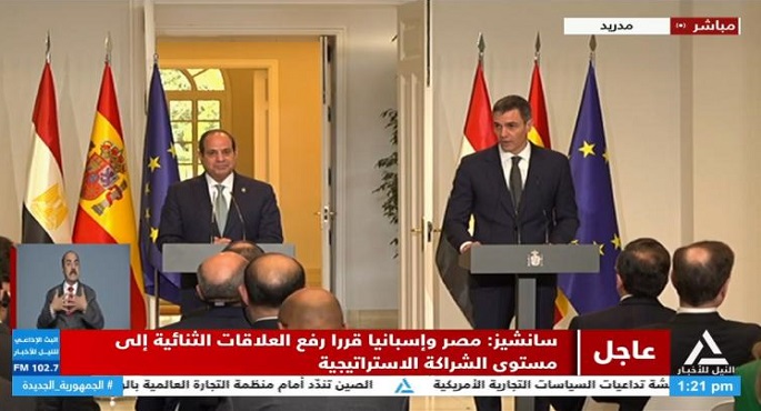 السيسى يؤكد ضرورة تنفيذ اتفاق وقف إطلاق النار وإعمار غزة دون تهجير