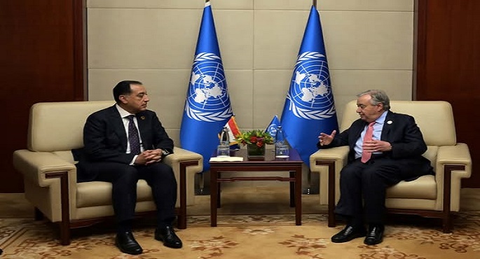 بالصور.. سكرتير عام الأمم المتحدة يشيد بالجهود المصرية المبذولة من أجل دعم القضية الفلسطينية